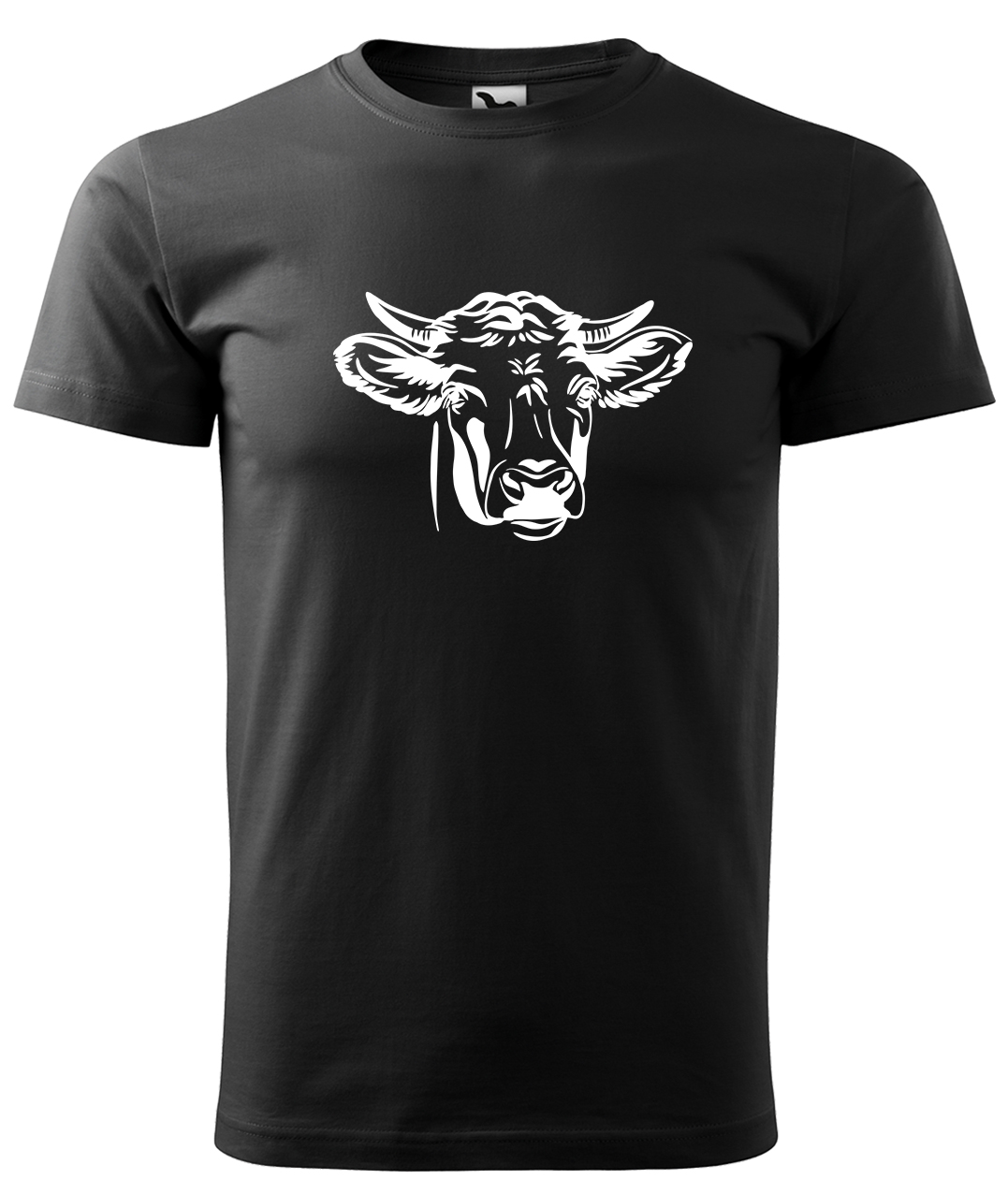 Dětské tričko s krávou - Hlava krávy Velikost: 4 roky / 110 cm, Barva: Černá (01), Délka rukávu: Krátký rukáv