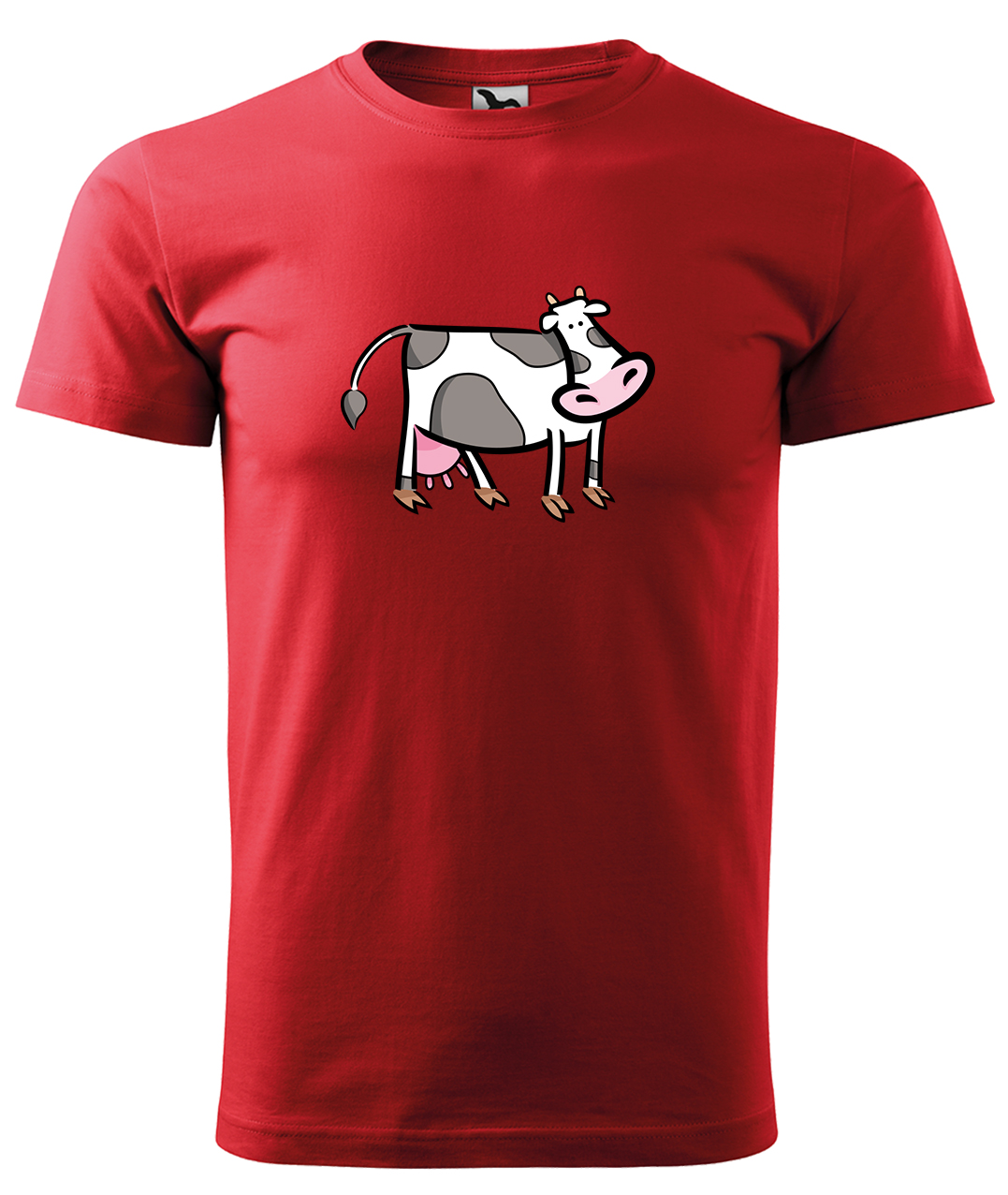 Dětské tričko s krávou - Kravička Velikost: 6 let / 122 cm, Barva: Červená (07), Délka rukávu: Krátký rukáv