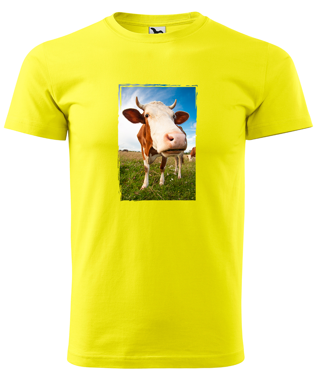Dětské tričko s krávou - Na pastvě Velikost: 8 let / 134 cm, Barva: Žlutá (04), Délka rukávu: Krátký rukáv