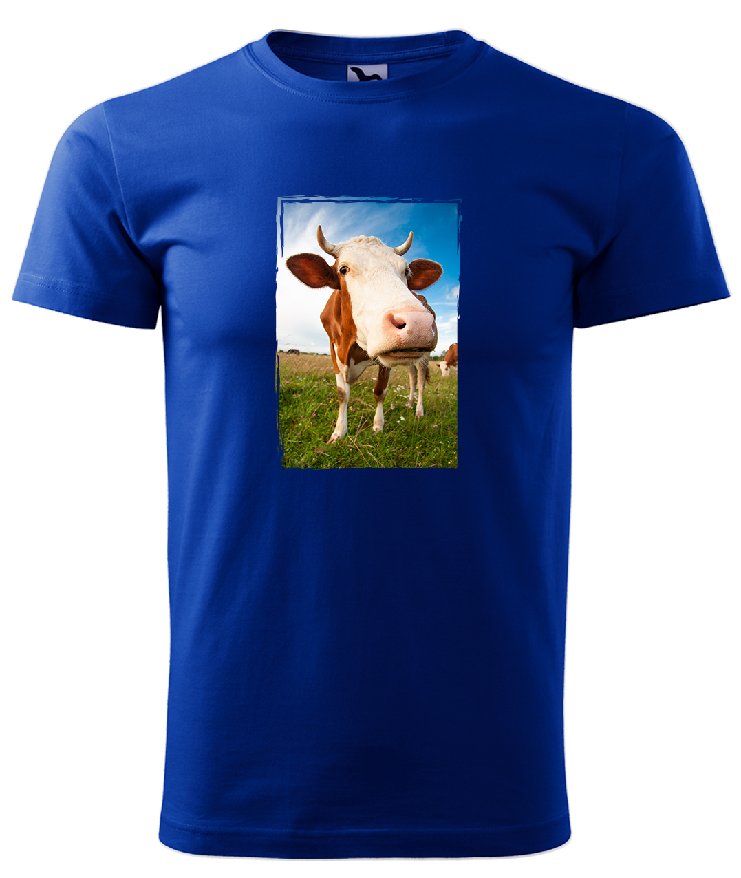 Dětské tričko s krávou - Na pastvě Velikost: 8 let / 134 cm, Barva: Královská modrá (05), Délka rukávu: Krátký rukáv