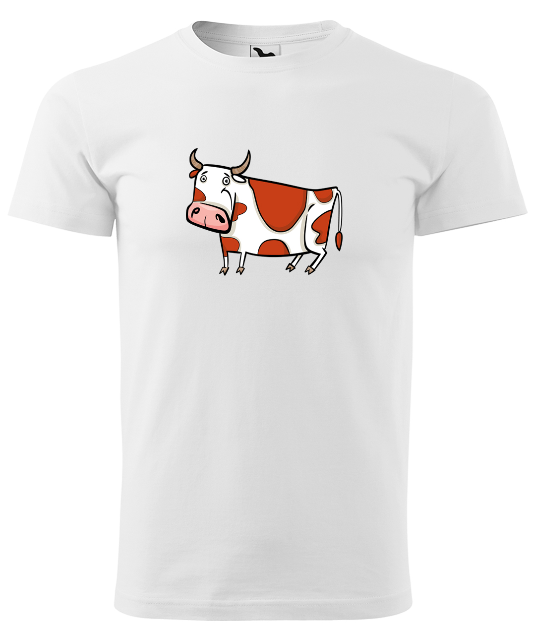 Dětské tričko s krávou - Obrázek stylizované krávy Velikost: 10 let / 146 cm, Barva: Bílá (00), Délka rukávu: Krátký rukáv
