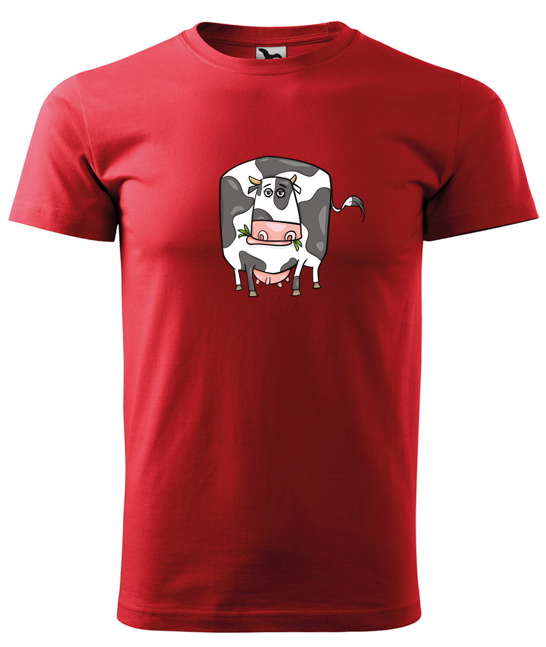 Dětské tričko s krávou - Obrázek vtipné krávy Velikost: 4 roky / 110 cm, Barva: Červená (07), Délka rukávu: Krátký rukáv