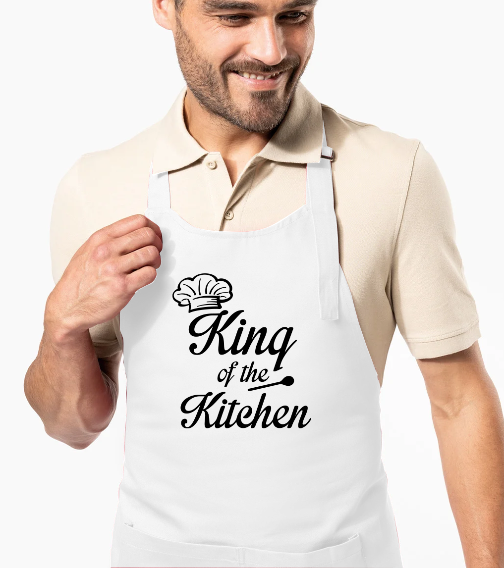 Zástěra pro muže - King of the Kitchen Barva: Bílá