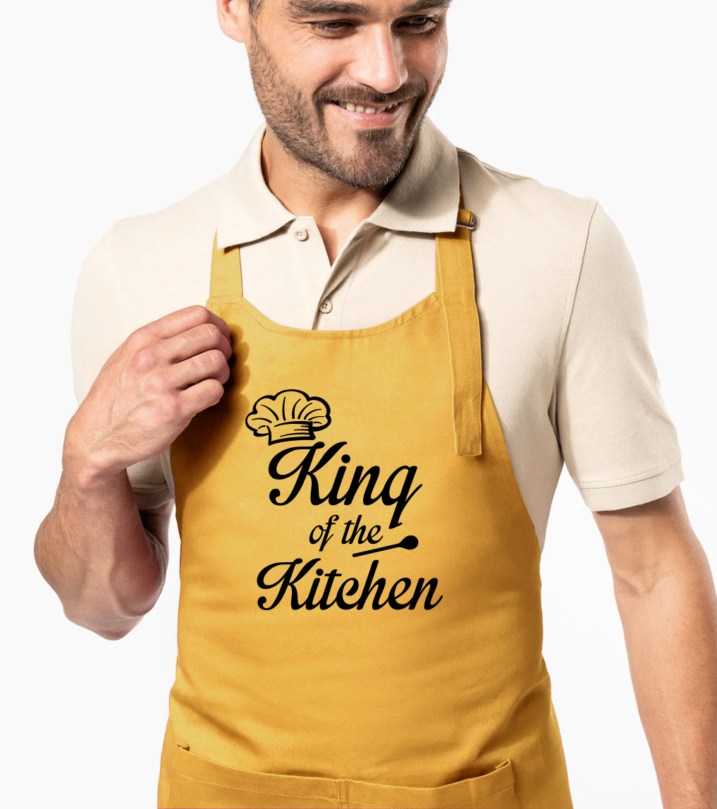 Zástěra pro muže - King of the Kitchen Barva: Hořčicová