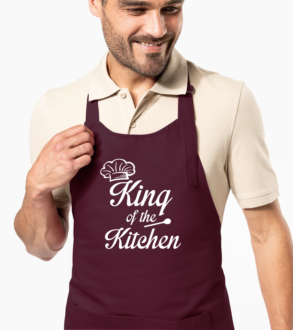 Zástěra pro muže - King of the Kitchen Barva: Vínová