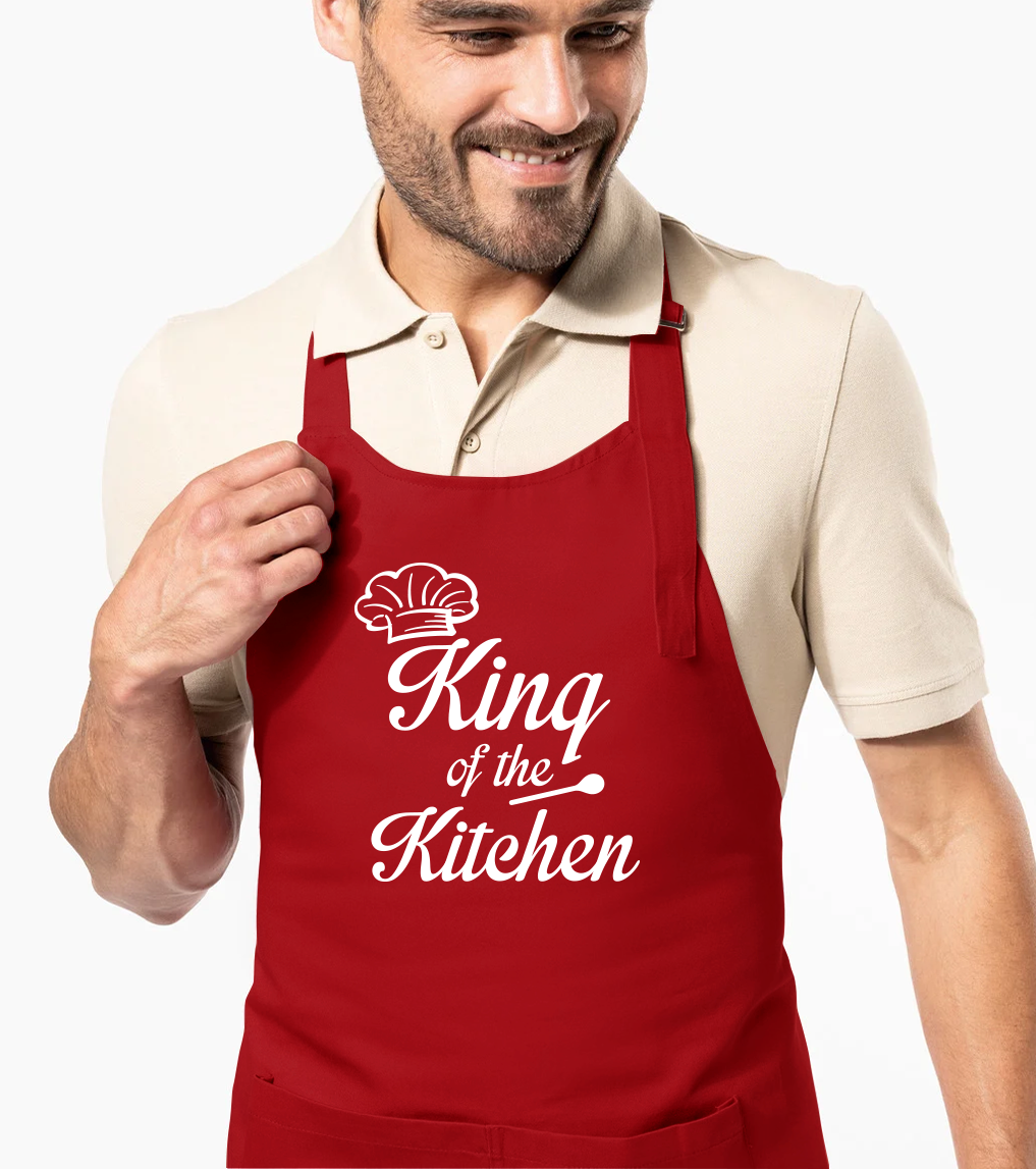 Zástěra pro muže - King of the Kitchen Barva: Červená