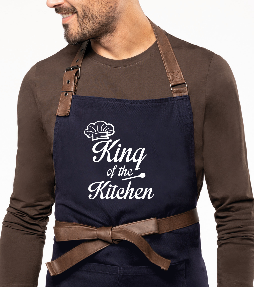 Zástěra pro muže EXCLUSIVE - King of the Kitchen Barva: Tmavě modrá