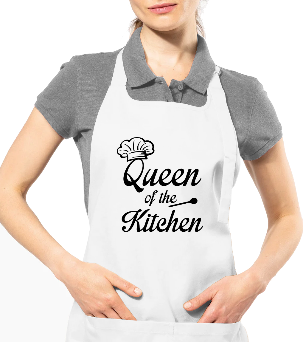 Zástěra pro ženy - Qeen of the Kitchen Barva: Bílá