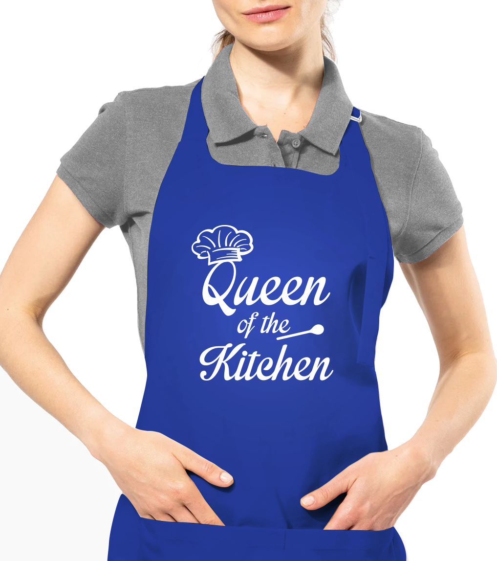 Zástěra pro ženy - Qeen of the Kitchen Barva: Královská modrá