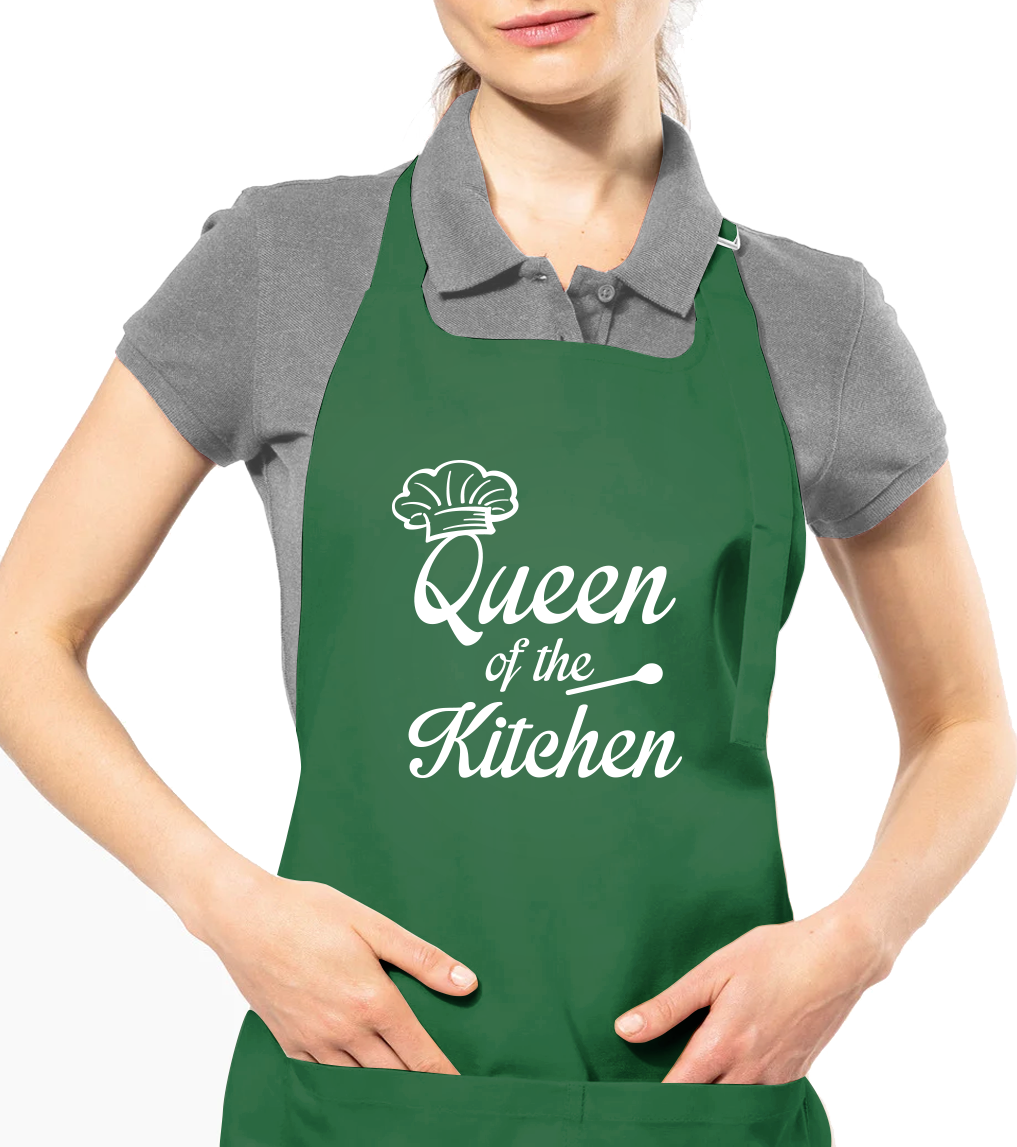 Zástěra pro ženy - Qeen of the Kitchen Barva: Zelená
