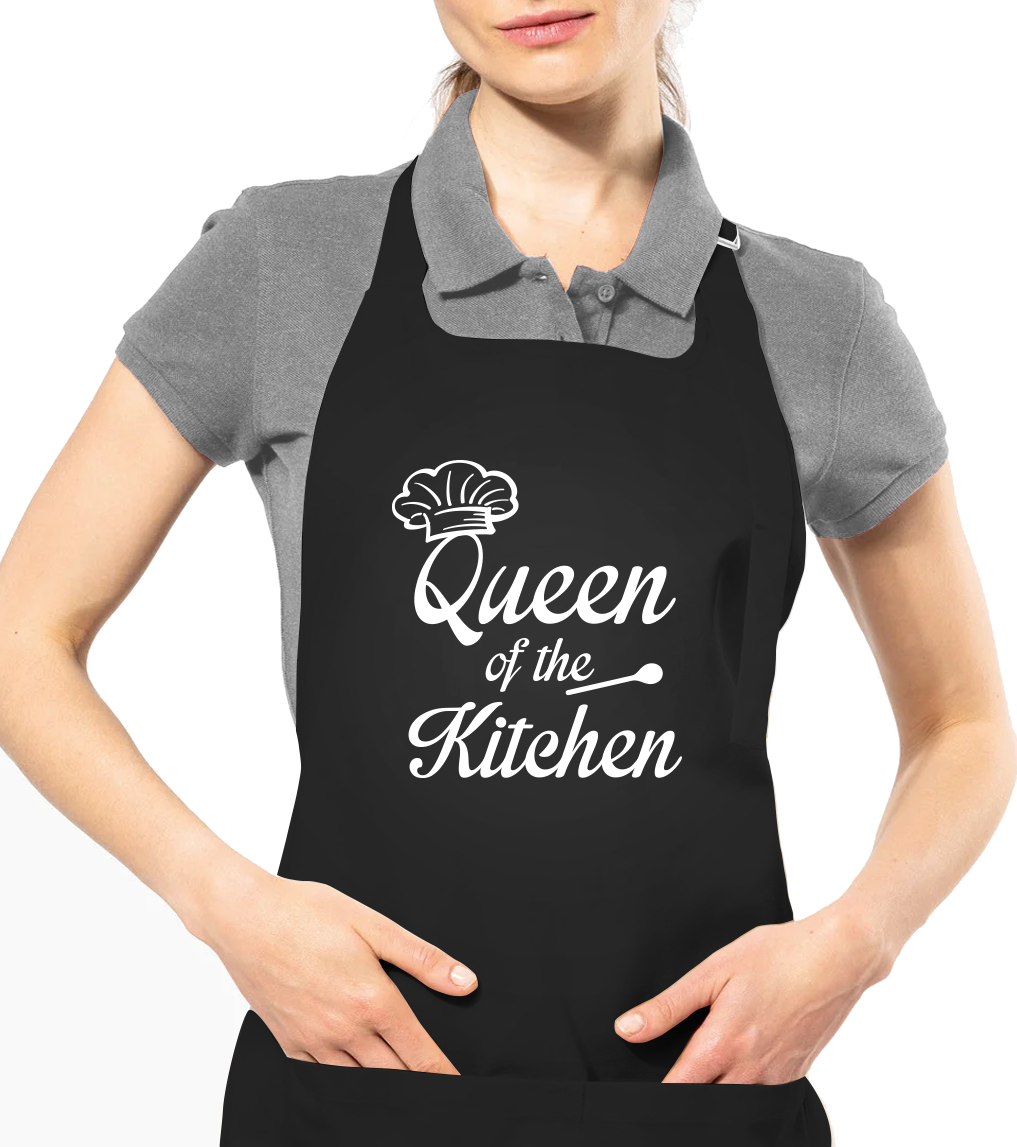 Zástěra pro ženy - Qeen of the Kitchen Barva: Černá