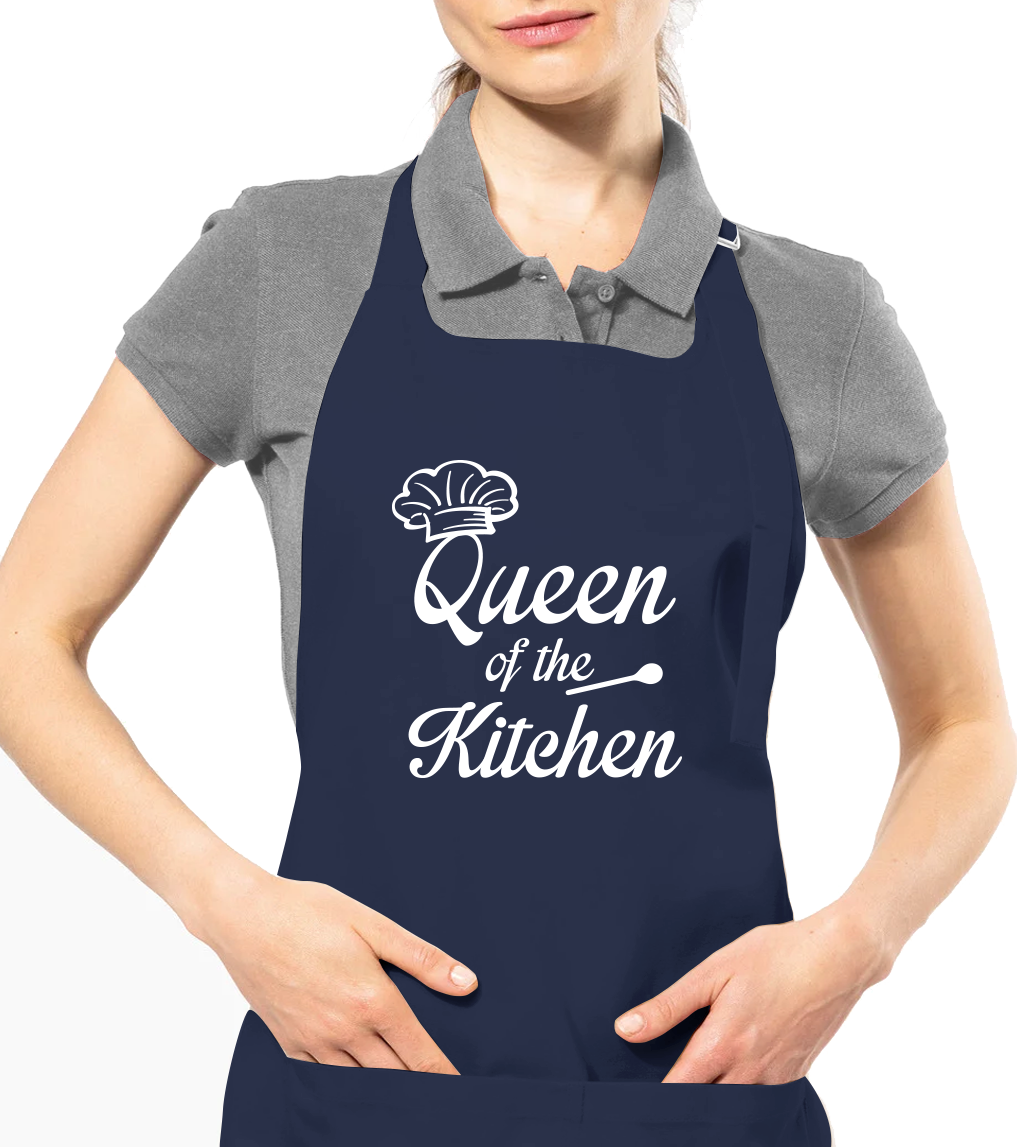 Zástěra pro ženy - Qeen of the Kitchen Barva: Námořní modrá