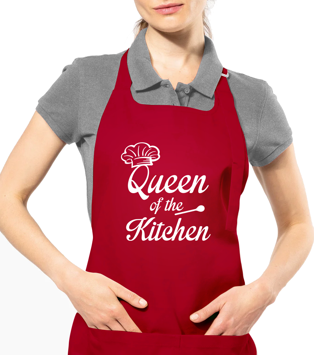 Zástěra pro ženy - Qeen of the Kitchen Barva: Červená