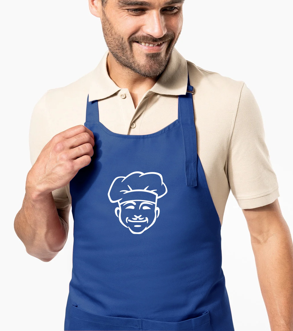 Zástěra pro muže - Kuchař v čepici Barva: Královská modrá