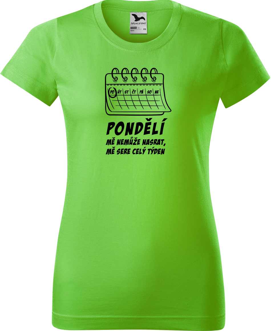 Vtipné tričko - Pondělí Velikost: L, Barva: Apple Green (92)