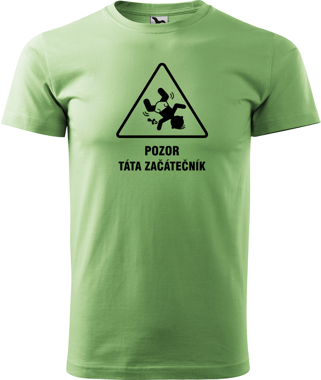 Tričko pro tátu - Pozor táta začátečník Velikost: 4XL, Barva: Trávově zelená (39)