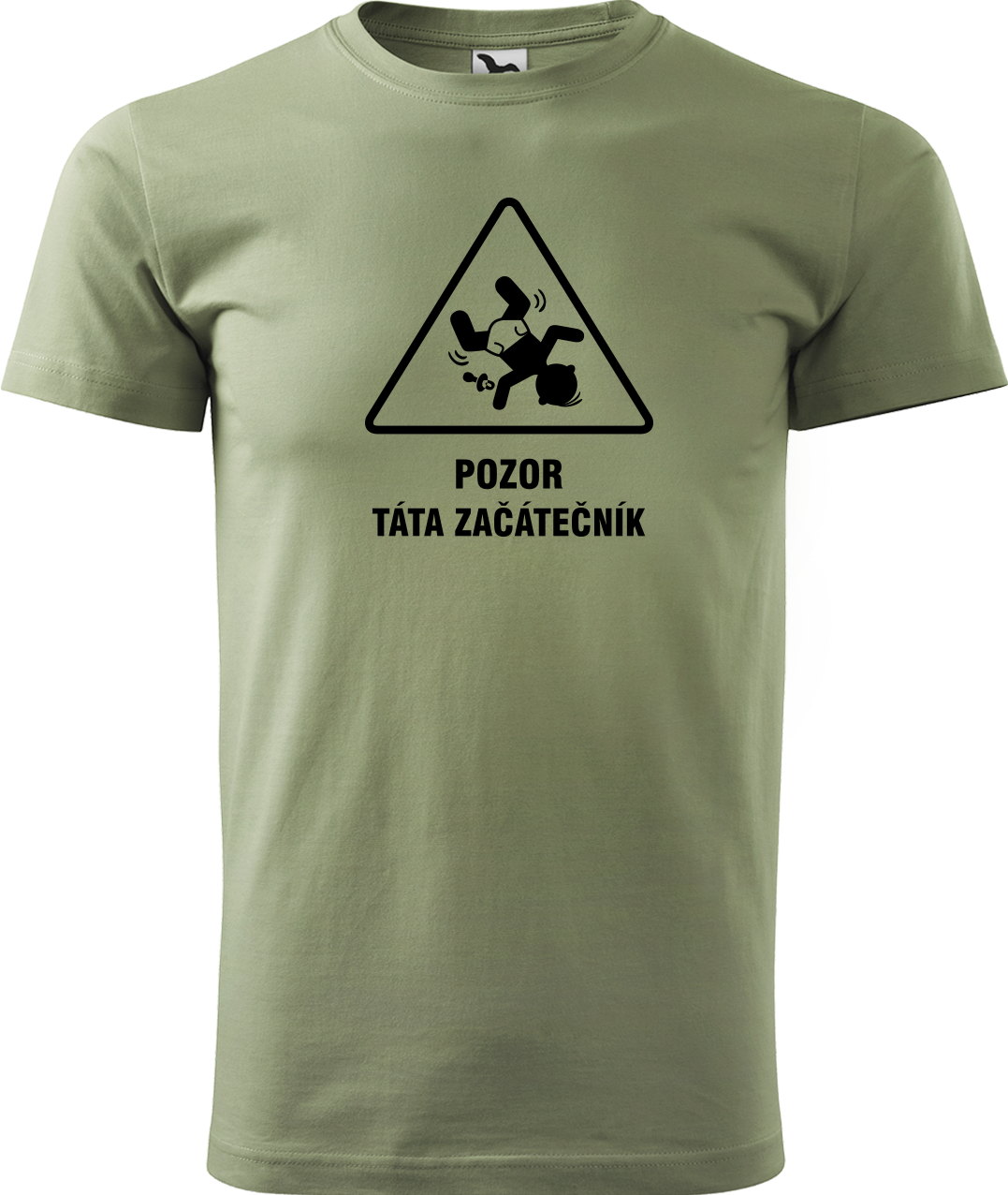 Tričko pro tátu - Pozor táta začátečník Velikost: 4XL, Barva: Světlá khaki (28)