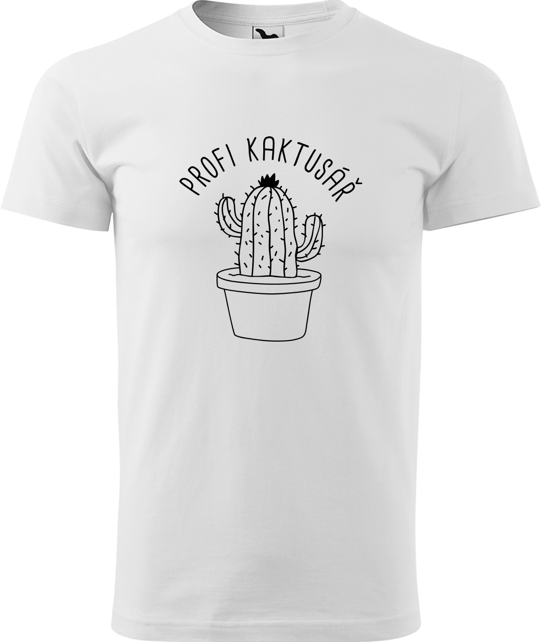 Tričko pro zahradníka - Profi kaktusář Velikost: 4XL, Barva: Bílá (00), Střih: pánský