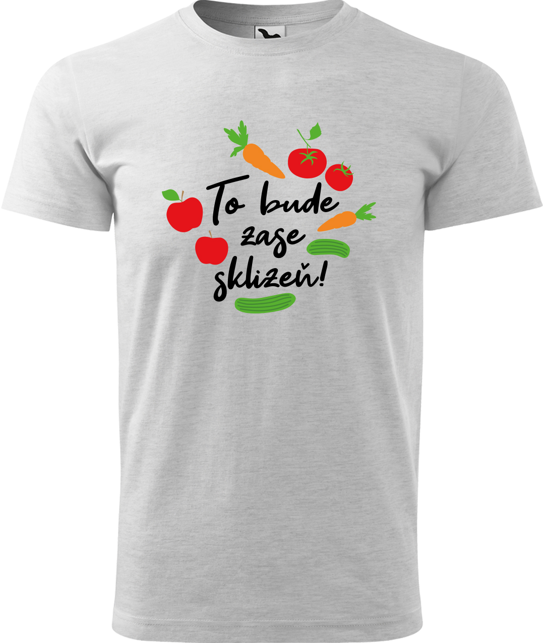 Tričko pro zahradníka - To bude zase sklizeň! Velikost: XL, Barva: Světle šedý melír (03), Střih: pánský
