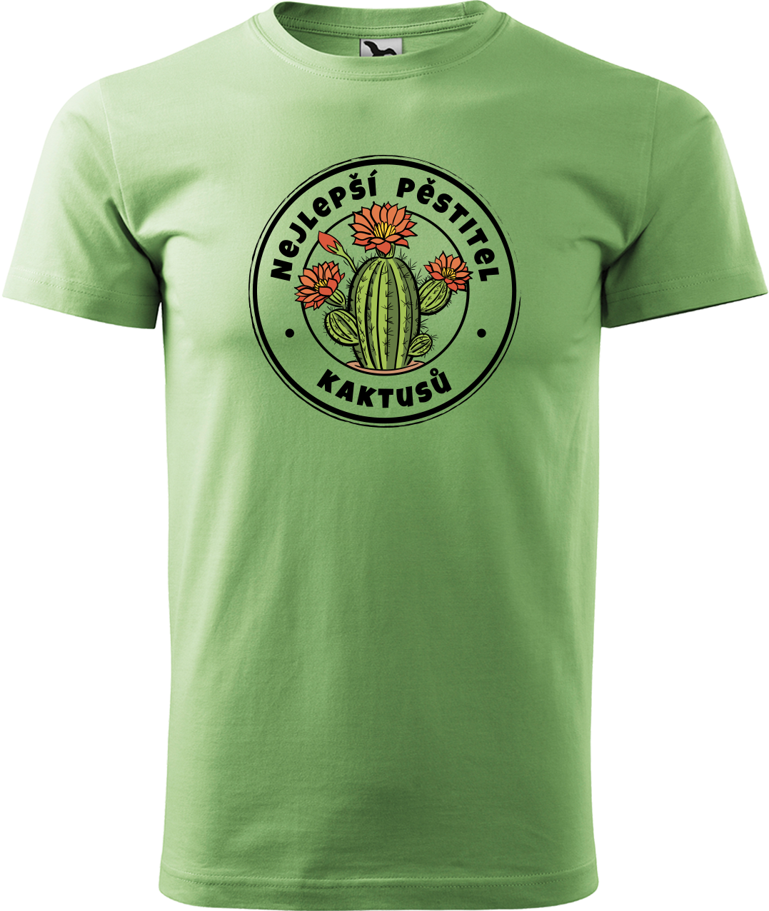 Tričko s kaktusem - Nejlepší pěstitel kaktusů Velikost: M, Barva: Trávově zelená (39)