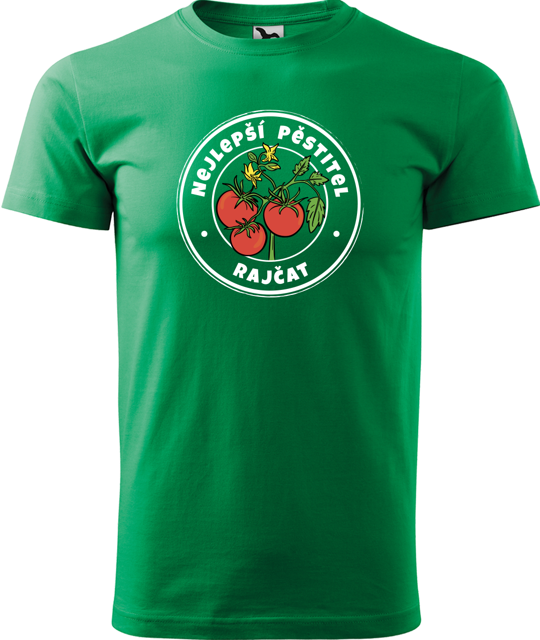 Tričko pro zahradníka - Nejlepší pěstitel rajčat Velikost: 2XL, Barva: Středně zelená (16)