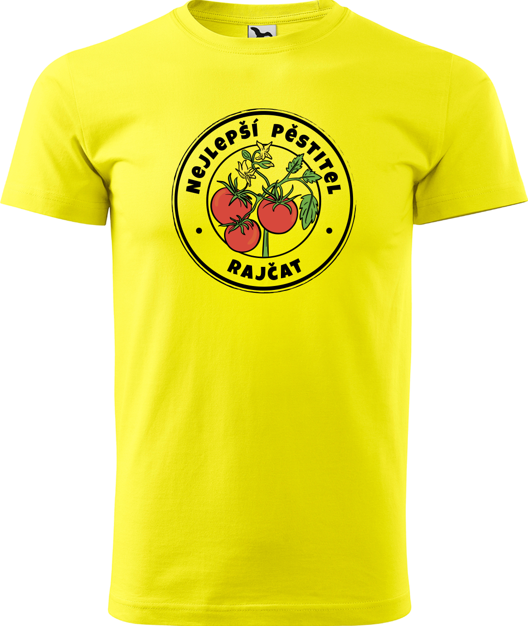 Tričko pro zahradníka - Nejlepší pěstitel rajčat Velikost: L, Barva: Žlutá (04)