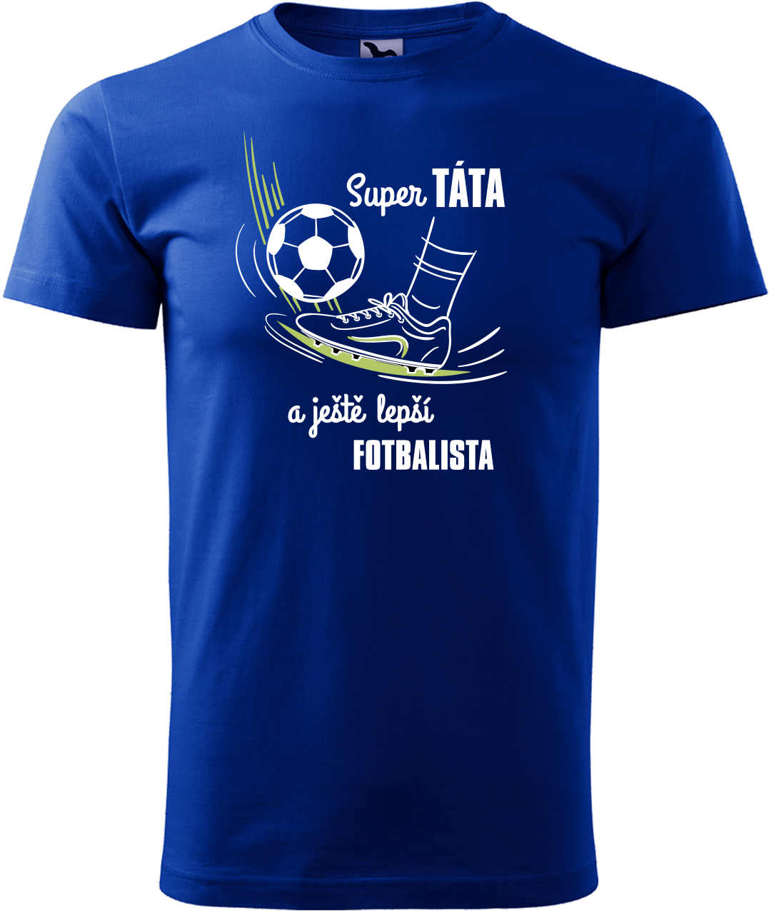 Tričko pro fotbalistu - Super táta a ještě lepší fotbalista Velikost: XL, Barva: Královská modrá (05)