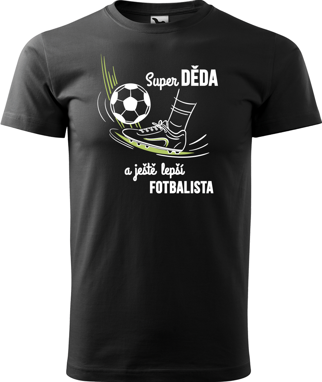 Tričko pro fotbalistu - Super děda a ještě lepší fotbalista Velikost: S, Barva: Černá (01)