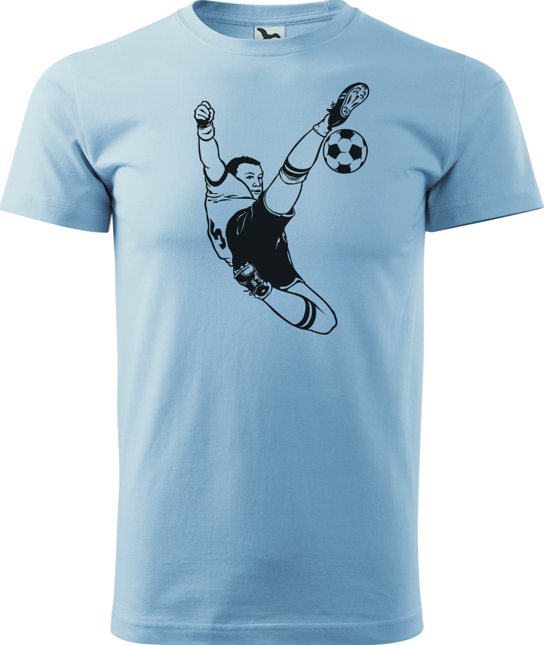 Tričko pro fotbalistu - Fotbalista s míčem Velikost: L, Barva: Nebesky modrá (15)