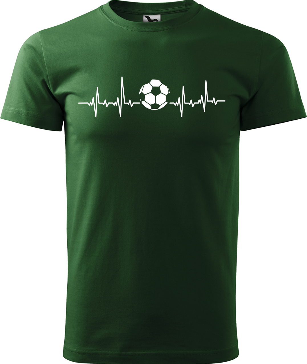 Tričko pro fotbalistu - Fotbalistův kardiogram Velikost: L, Barva: Lahvově zelená (06)