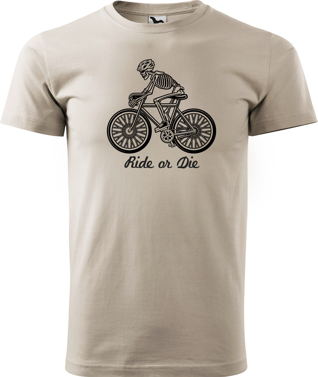 Pánské tričko pro cyklistu - Ride or Die Velikost: S, Barva: Béžová (51)