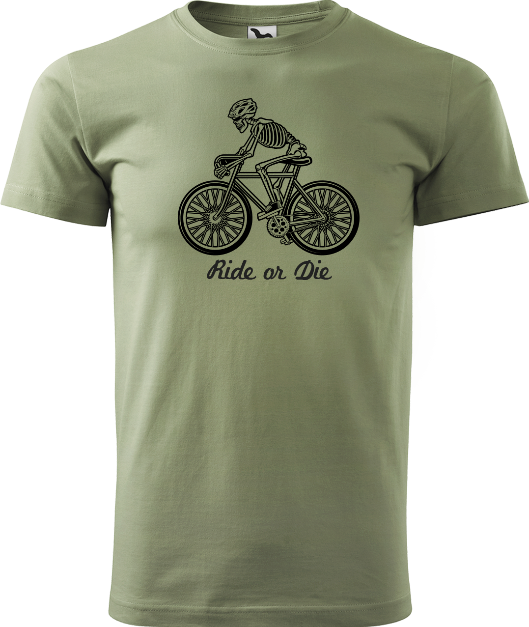 Pánské tričko pro cyklistu - Ride or Die Velikost: 4XL, Barva: Světlá khaki (28)