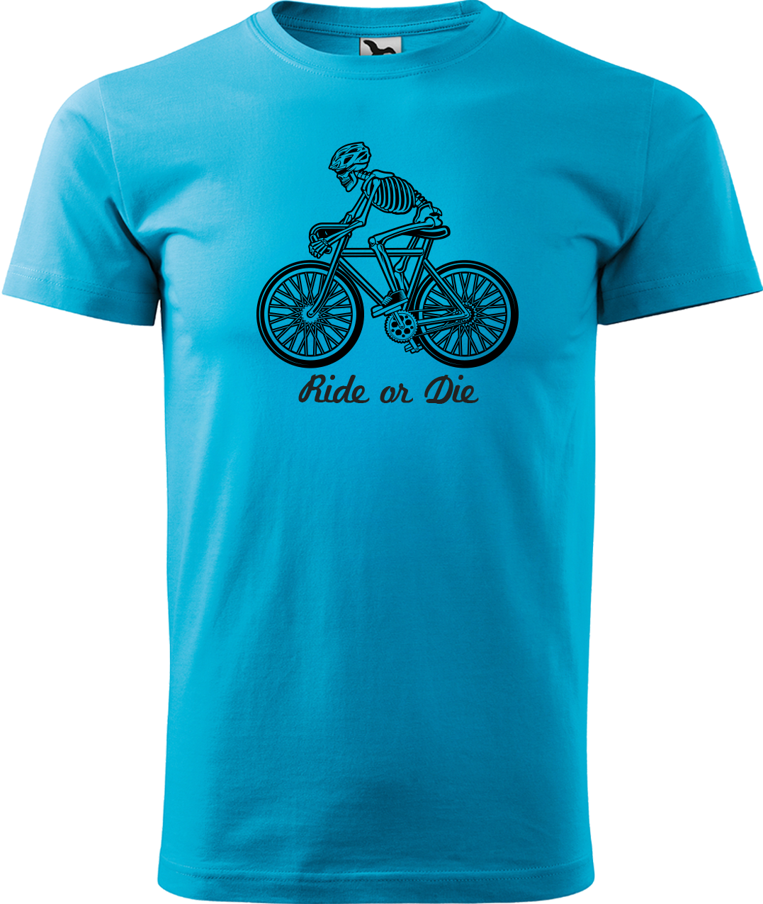 Pánské tričko pro cyklistu - Ride or Die Velikost: L, Barva: Tyrkysová (44)