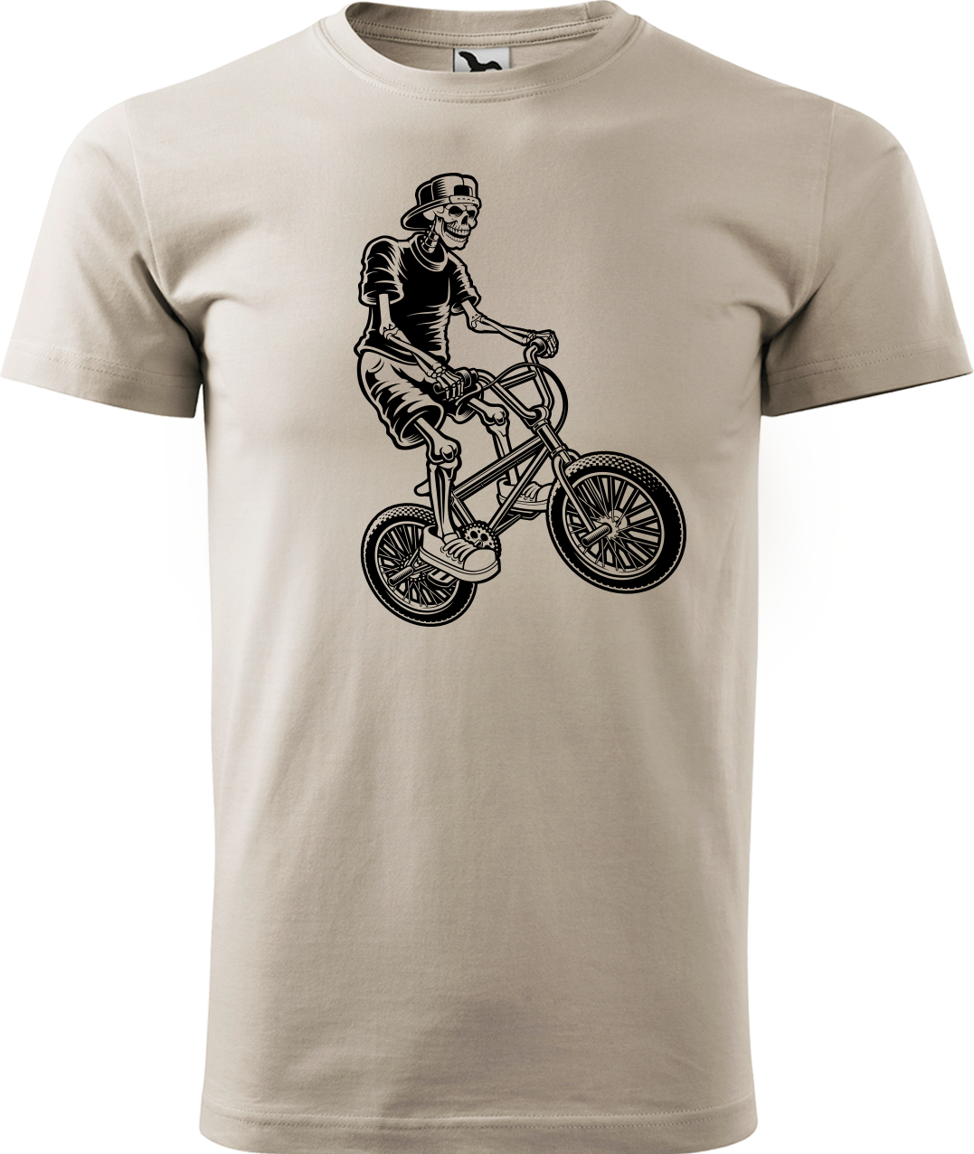 Pánské tričko s kolem - Trial Bike Velikost: M, Barva: Béžová (51)