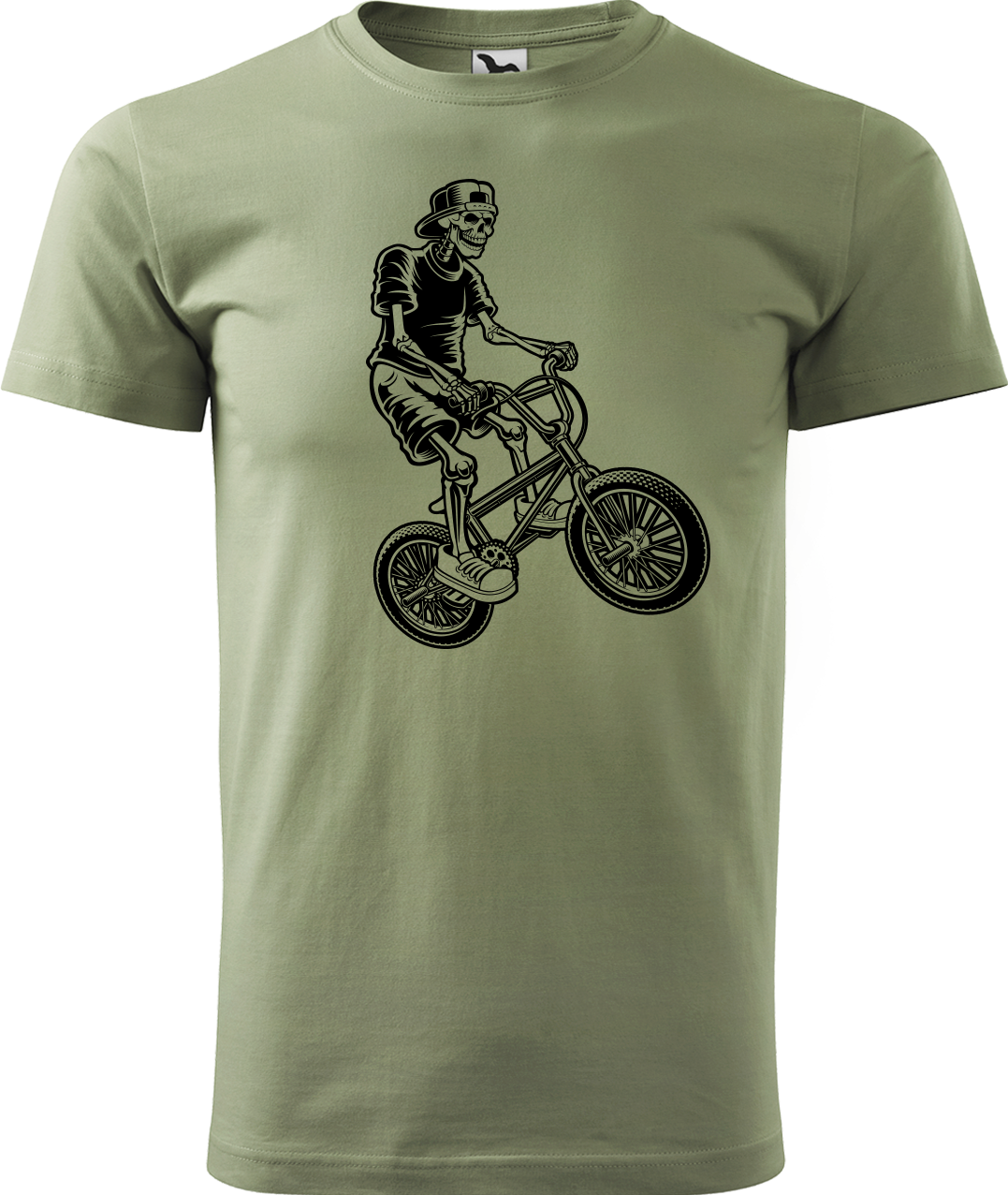 Pánské tričko s kolem - Trial Bike Velikost: L, Barva: Světlá khaki (28)