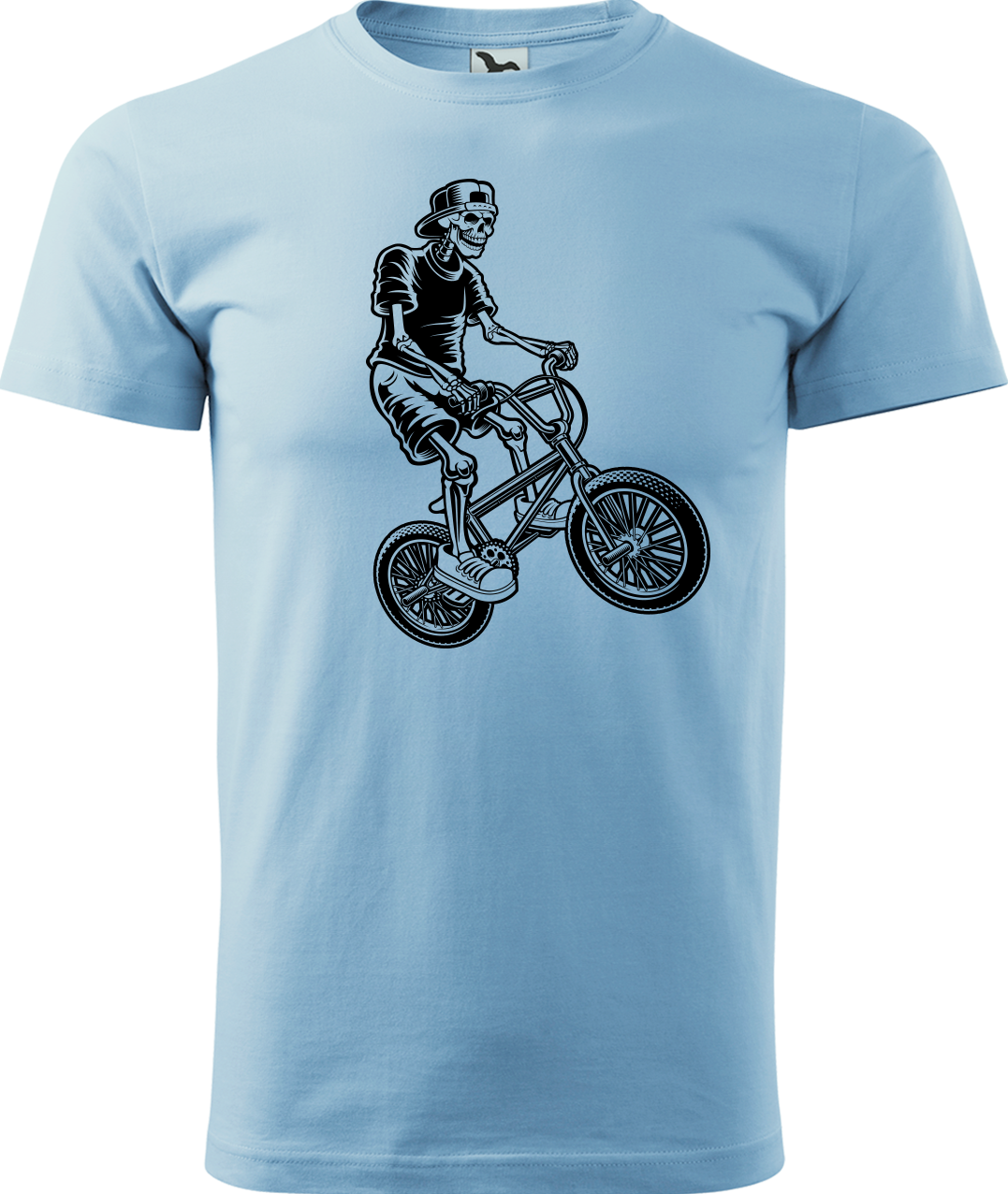 Pánské tričko s kolem - Trial Bike Velikost: 3XL, Barva: Nebesky modrá (15)