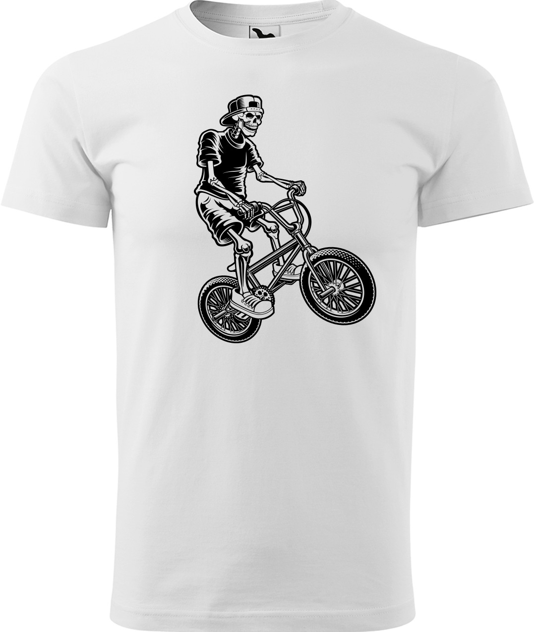 Pánské tričko s kolem - Trial Bike Velikost: L, Barva: Bílá (00)
