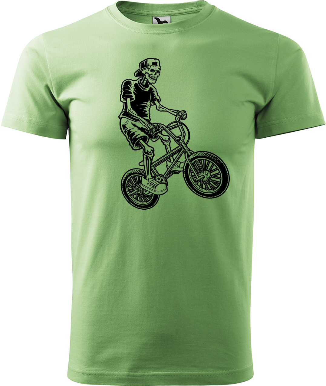 Pánské tričko s kolem - Trial Bike Velikost: XL, Barva: Trávově zelená (39)