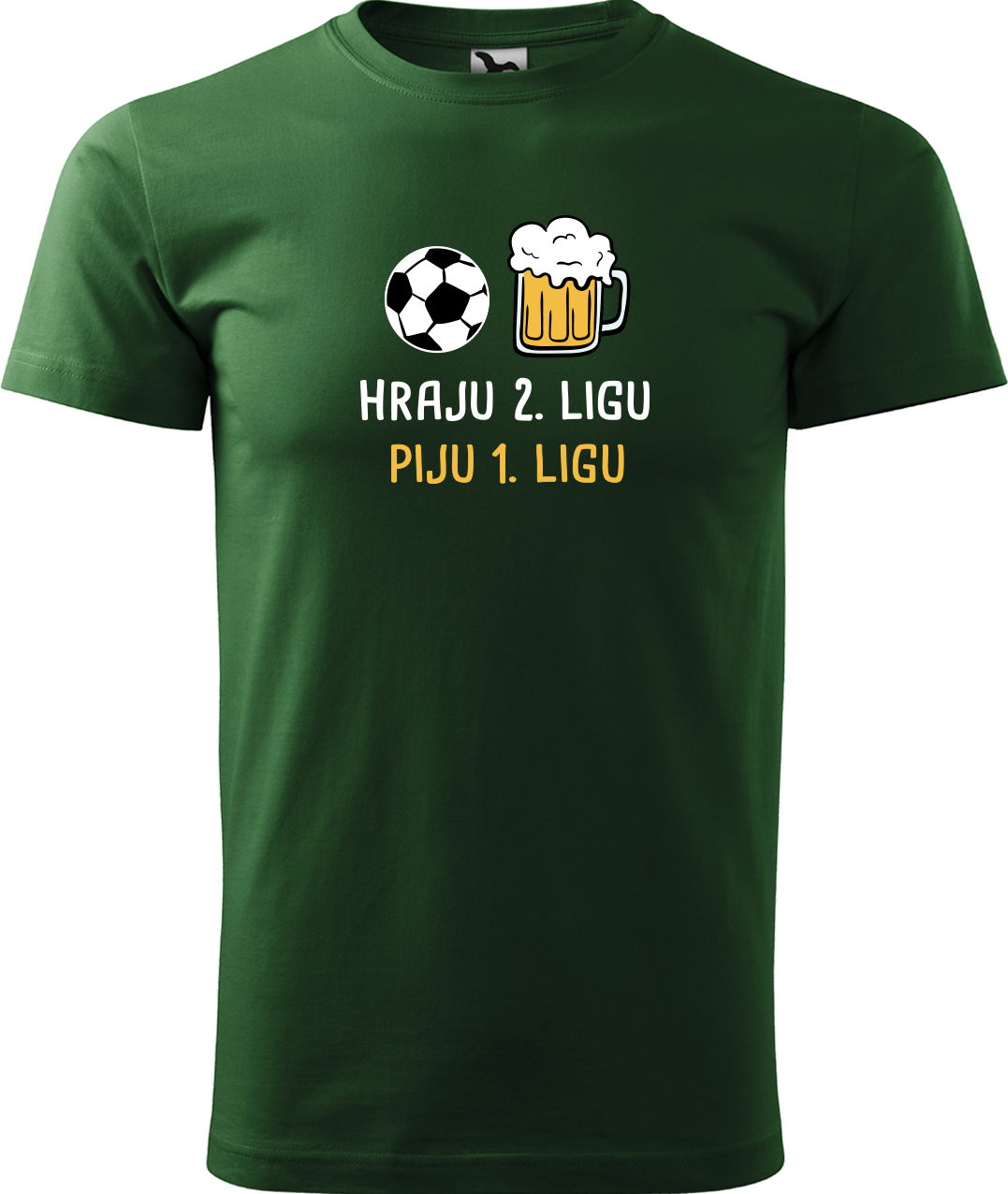 Tričko pro fotbalistu - Piju 1. ligu Velikost: XL, Barva: Lahvově zelená (06)