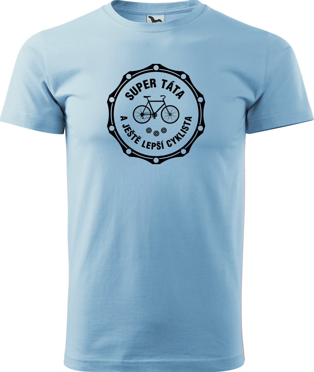 Pánské tričko pro cyklistu - Super táta a ještě lepší cyklista Velikost: XL, Barva: Nebesky modrá (15)