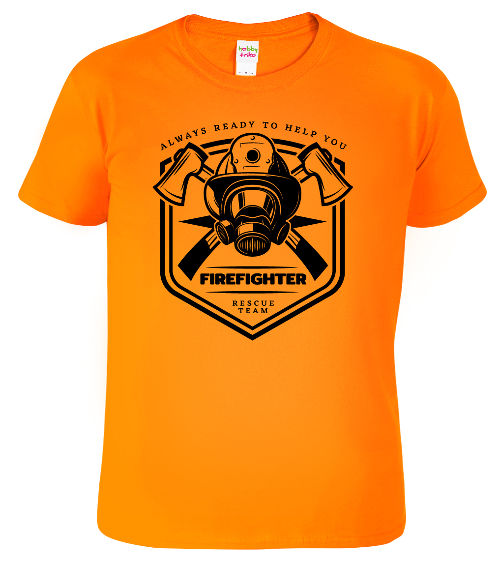 Tričko pro hasiče - Firefighter Velikost: XL, Barva: Oranžová (11)