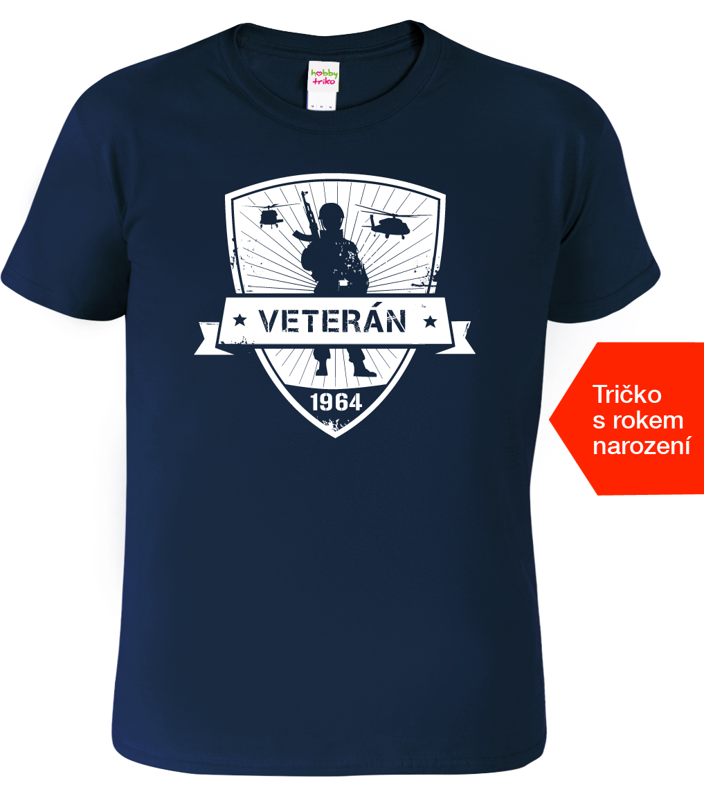Army tričko - Veterán Velikost: 3XL, Barva: Námořní modrá (02)
