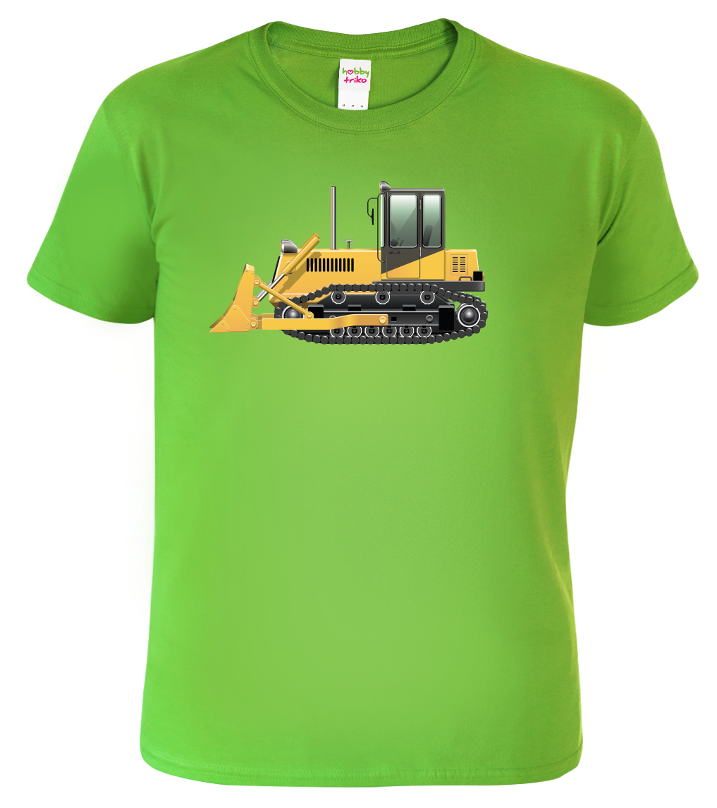 Dětské tričko s Bagrem - Buldozer Velikost: 10 let / 146 cm, Barva: Apple Green (92)