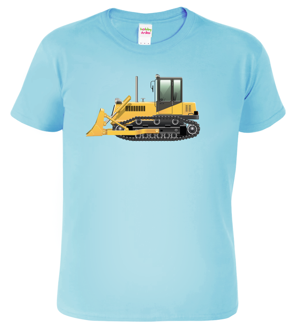 Dětské tričko s Bagrem - Buldozer Velikost: 10 let / 146 cm, Barva: Nebesky modrá (15)