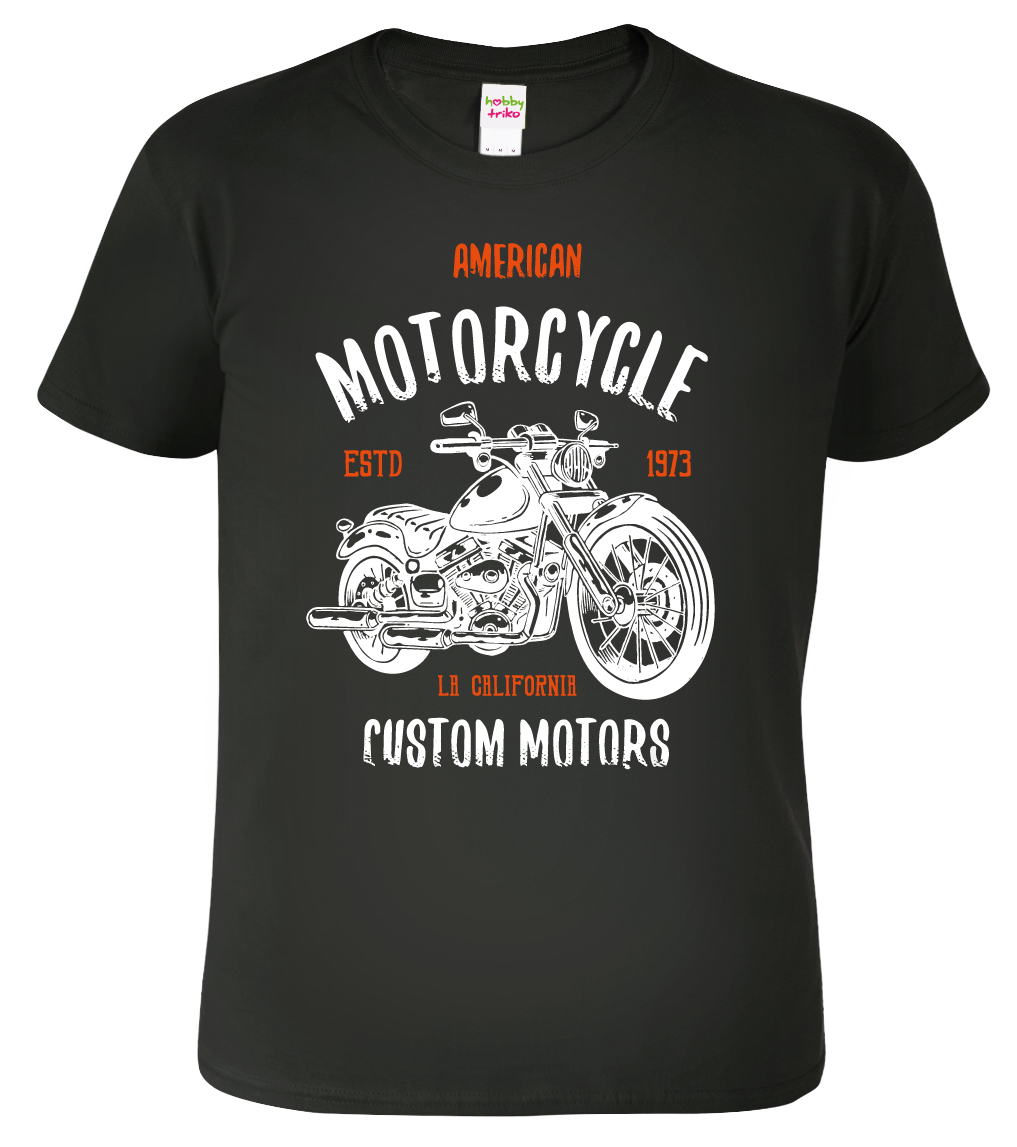 Tričko pro motorkáře - American motorcycle Velikost: 2XL, Barva: Černá (01)