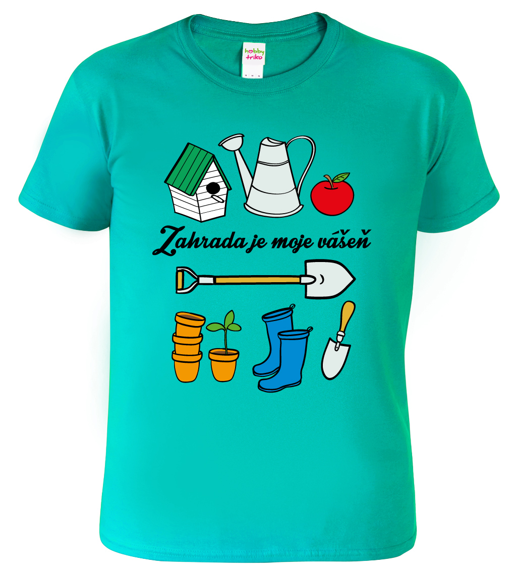 Tričko pro zahrádkáře - Zahradní nářadí Velikost: S, Barva: Emerald (19)