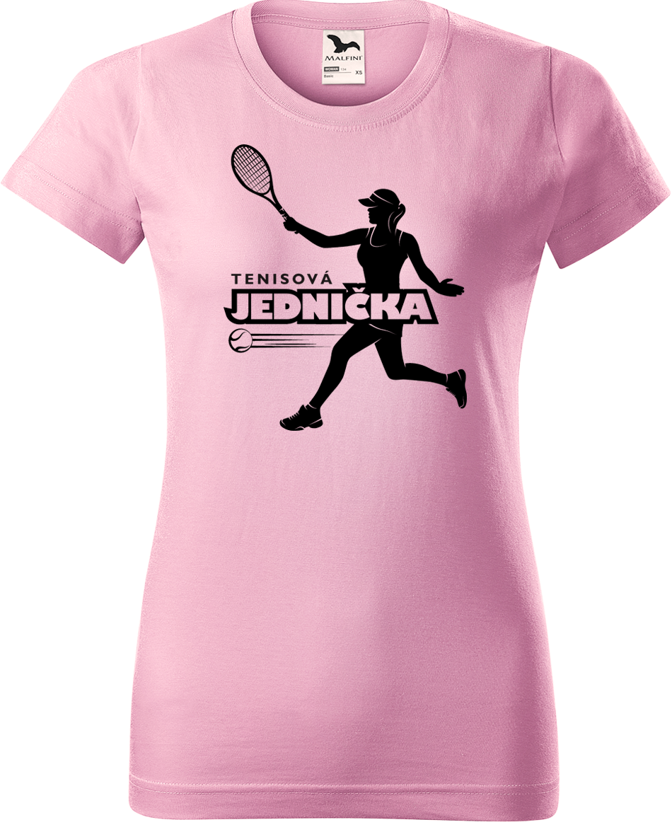 Dámské tenisové tričko - Tenisová jednička Velikost: L, Barva: Růžová (30)