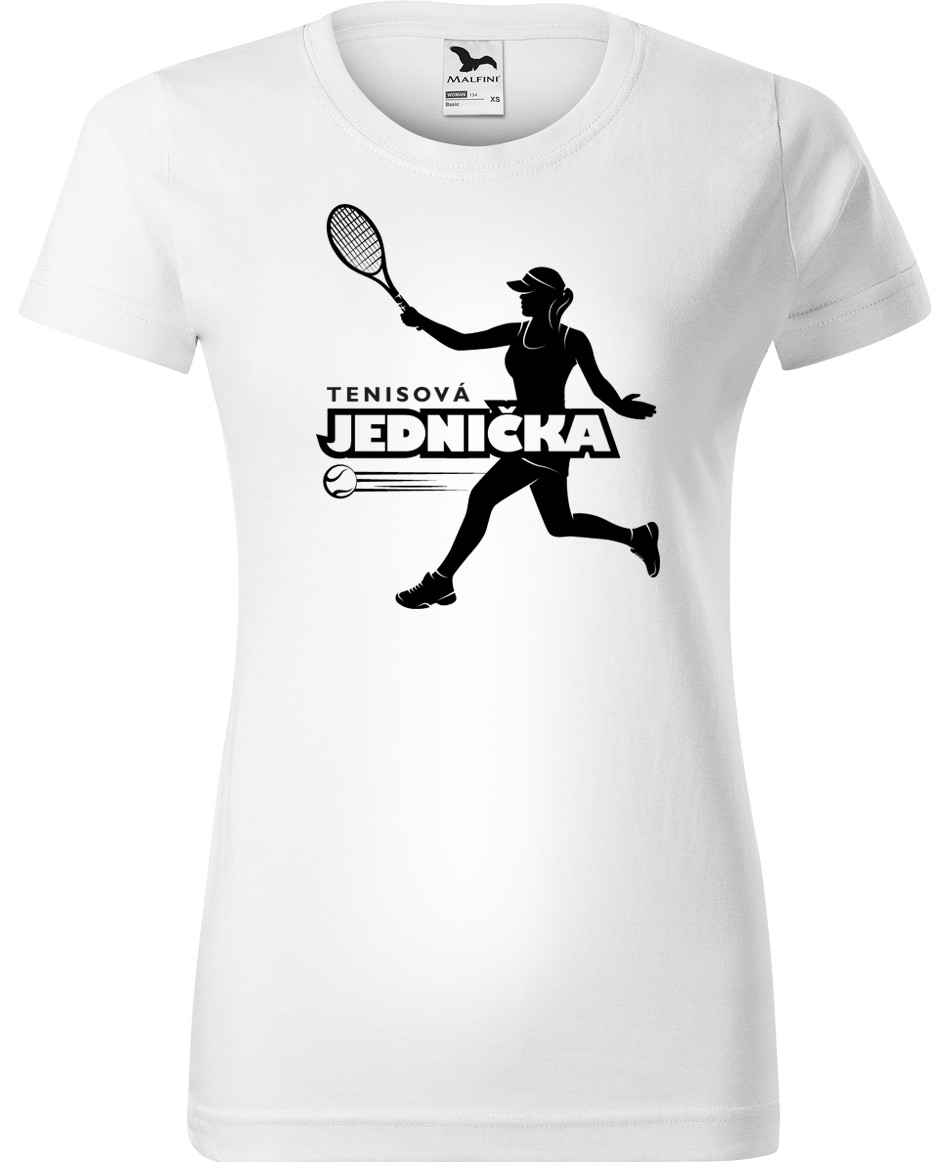 Dámské tenisové tričko - Tenisová jednička Velikost: 2XL, Barva: Bílá (00)
