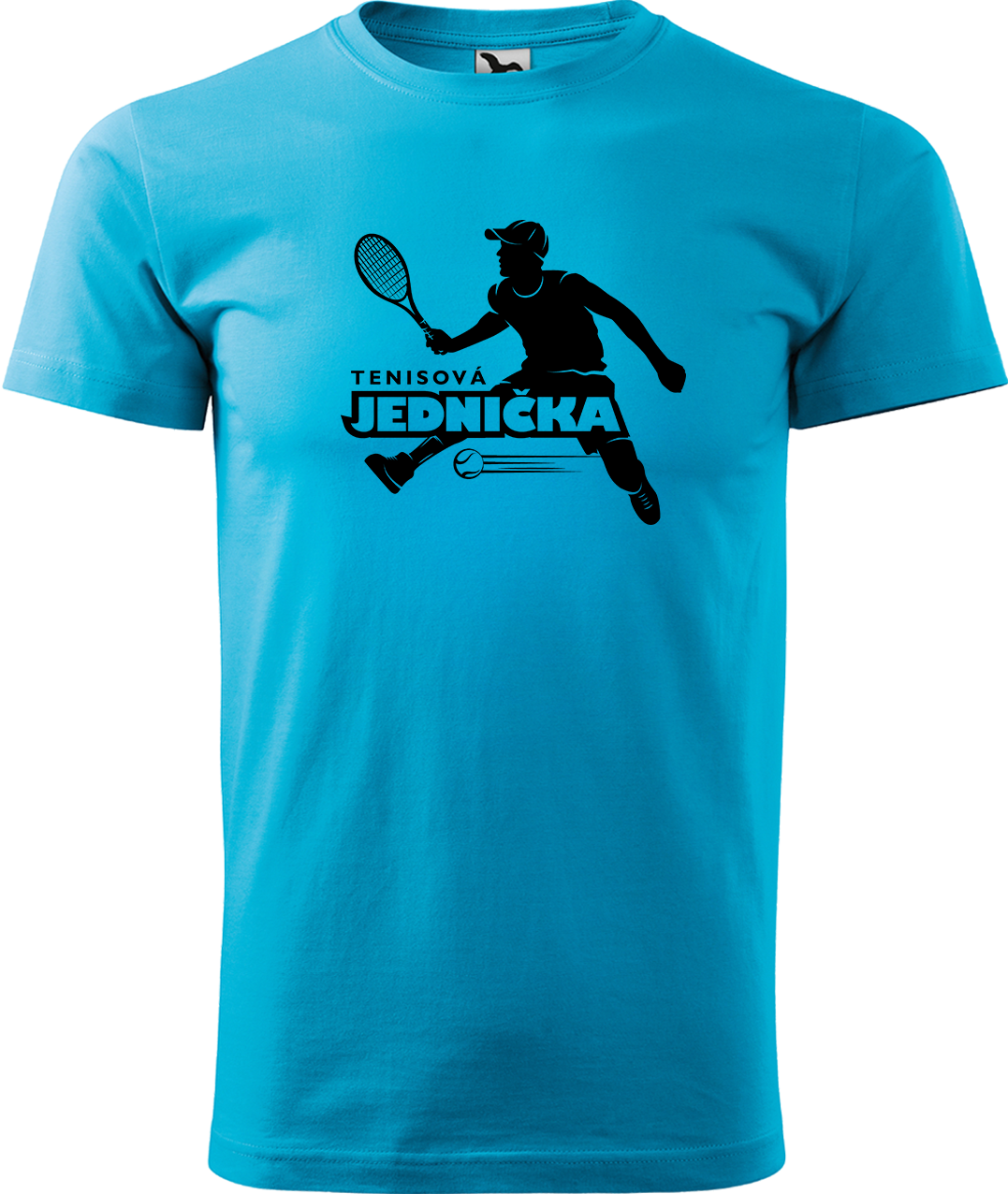 Tenisové tričko - Tenisová jednička Velikost: L, Barva: Tyrkysová (44)