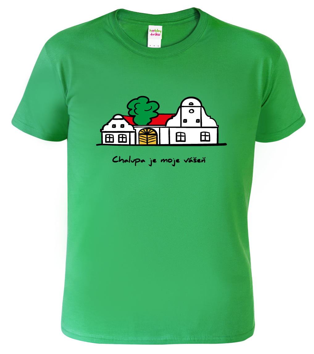Tričko pro chalupáře - Chalupa Velikost: 2XL, Barva: Středně zelená (16)